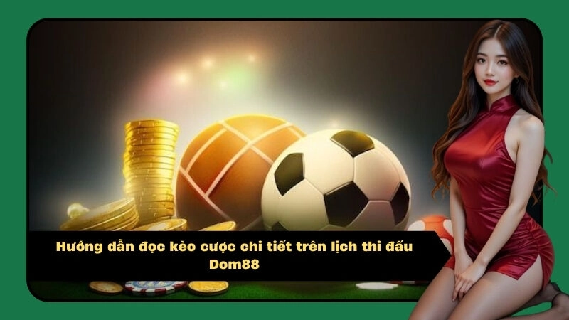 Hướng dẫn đọc kèo cược chi tiết trên lịch thi đấu Dom88
